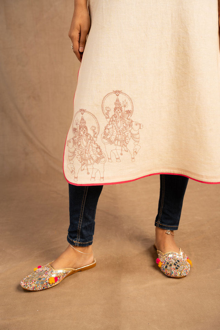 Kailasa jacket + Kurti -pink (Set of 2) | SHOBITAM
