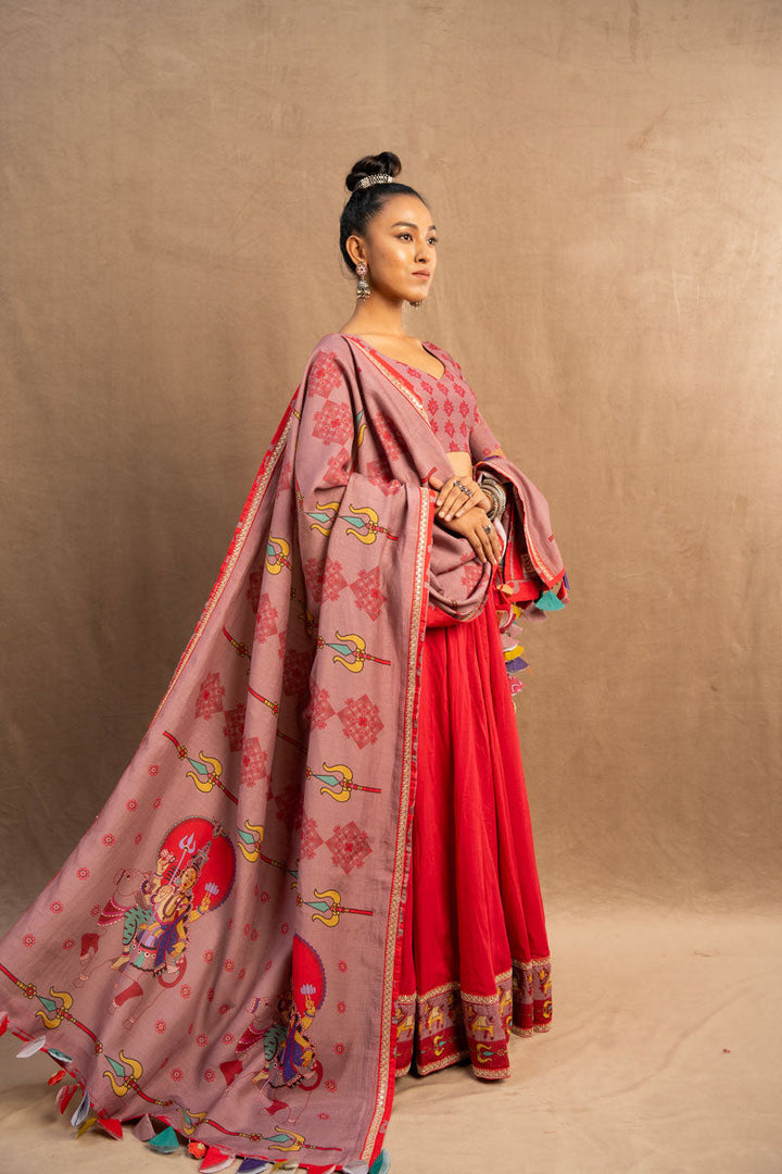 Trishula Lehenga (set of 3)| SHOBITAM