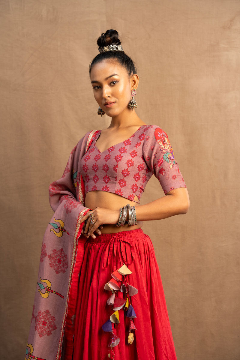Trishula Lehenga (set of 3)| SHOBITAM