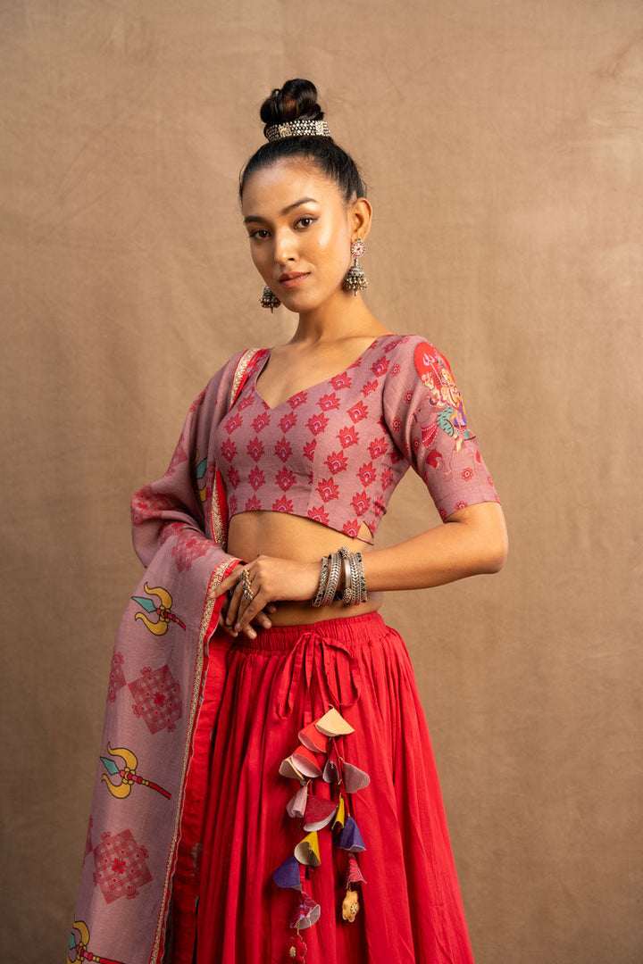 Trishula Lehenga (set of 3)| SHOBITAM