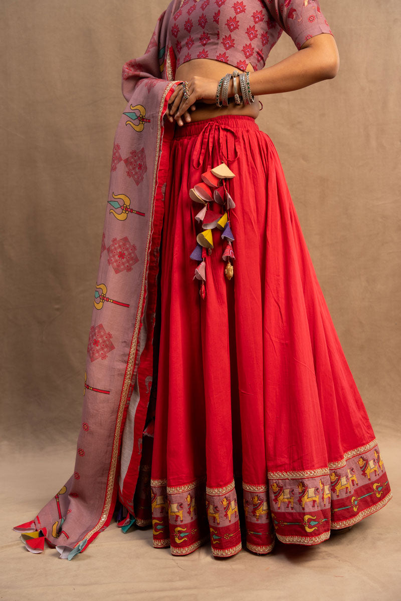 Trishula Lehenga (set of 3)| SHOBITAM