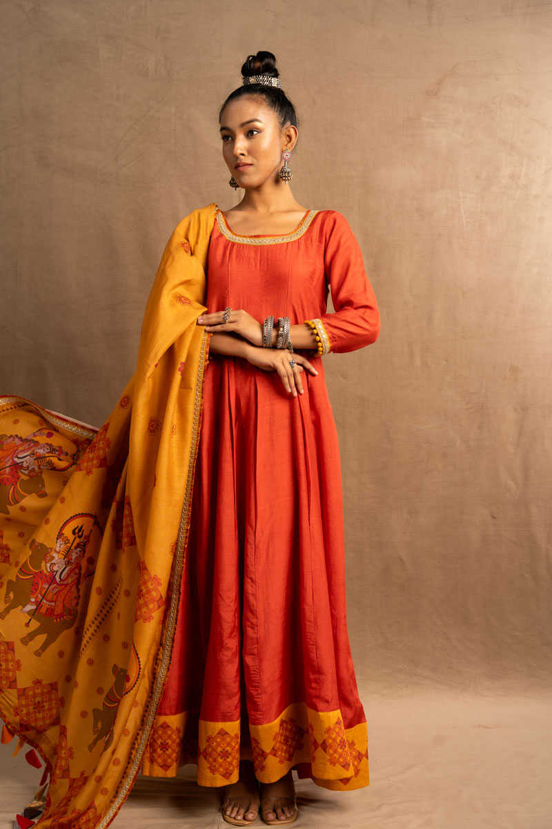 Puspam-Kolam anarkali (set of 2 ) | SHOBITAM