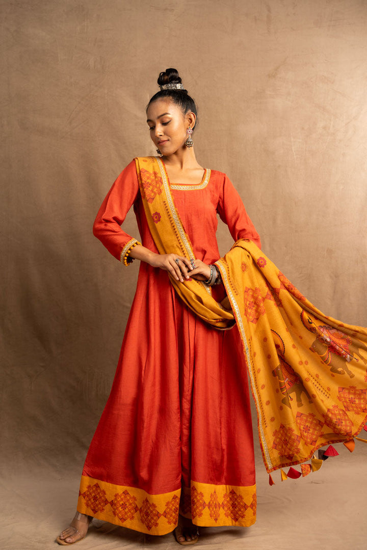 Puspam-Kolam anarkali (set of 2 ) | SHOBITAM