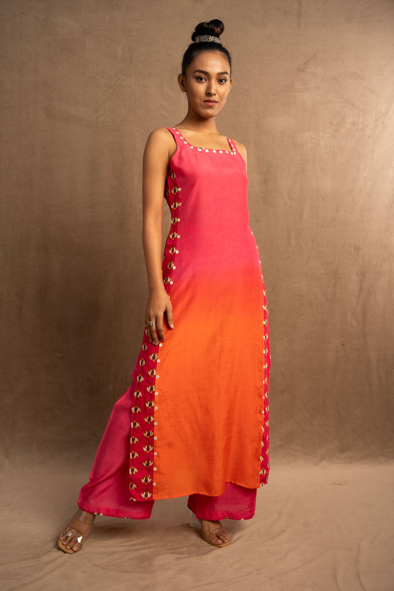 Padma shaded set ( kurta+palazzo) | SHOBITAM