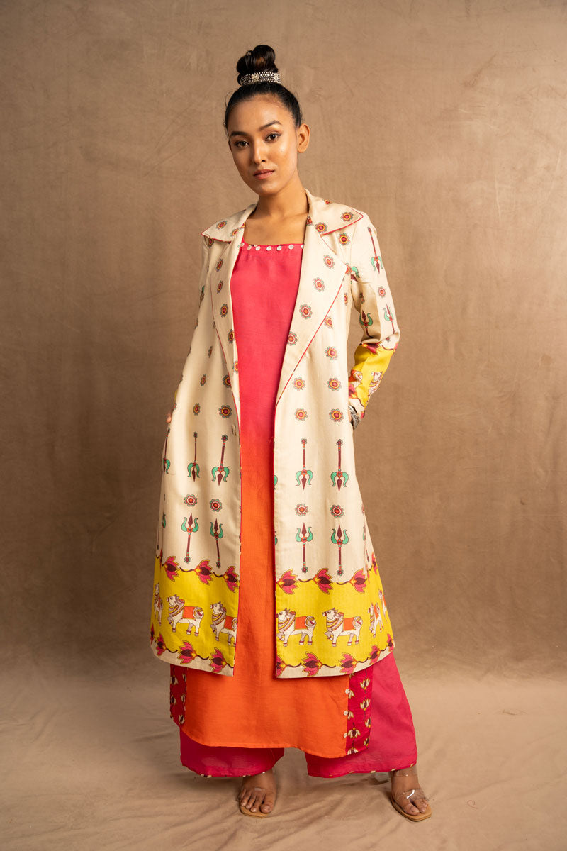 Padma shaded set ( kurta+palazzo) | SHOBITAM