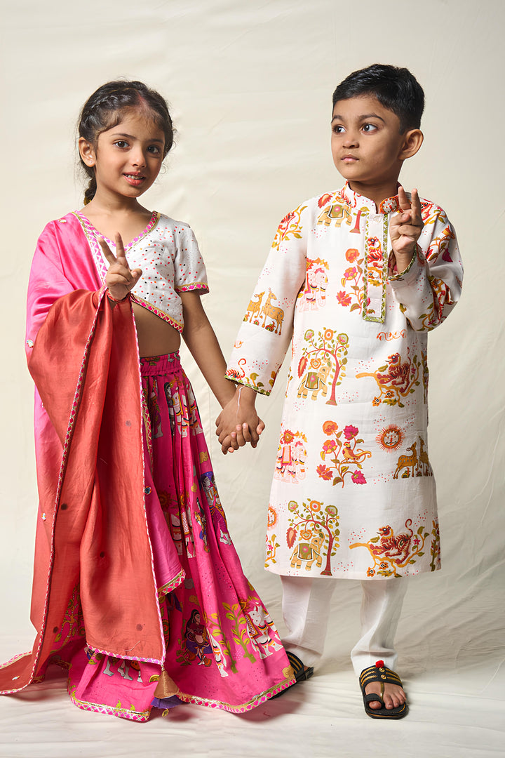 BAL YATRI WHITE SET (set of 2) | SHOBITAM