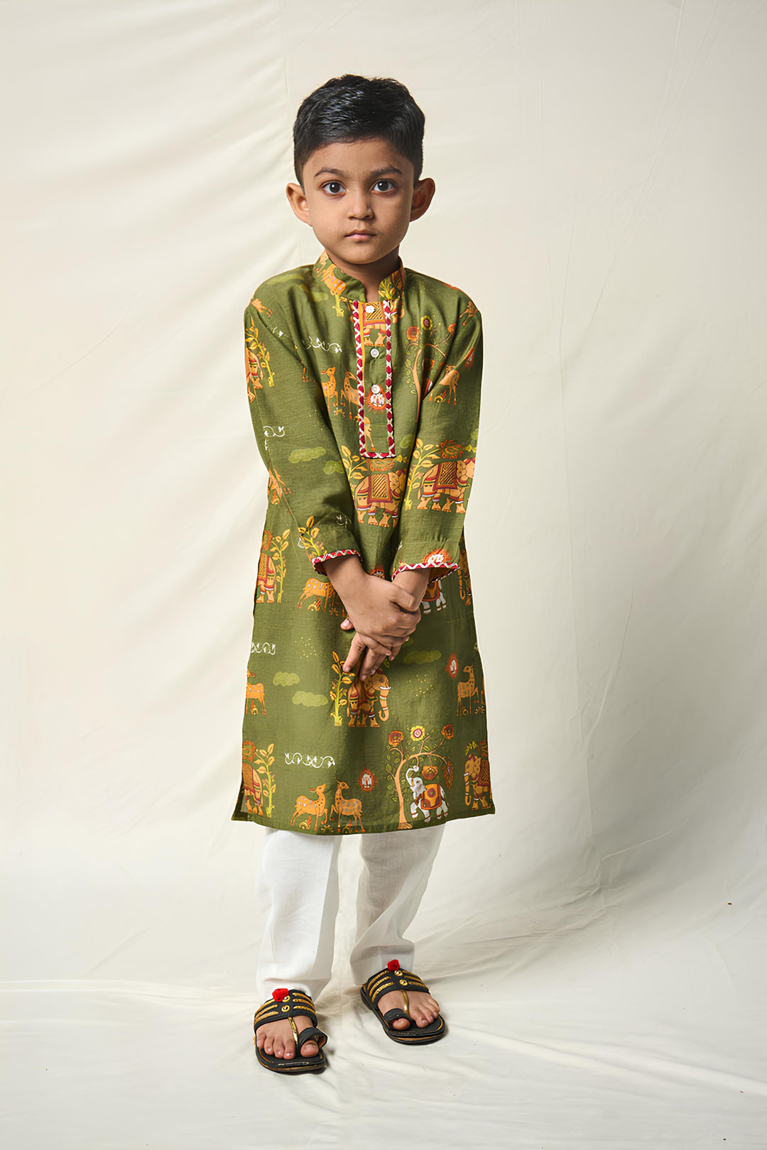 BAL YATRI GREEN SET (set of 2) | SHOBITAM