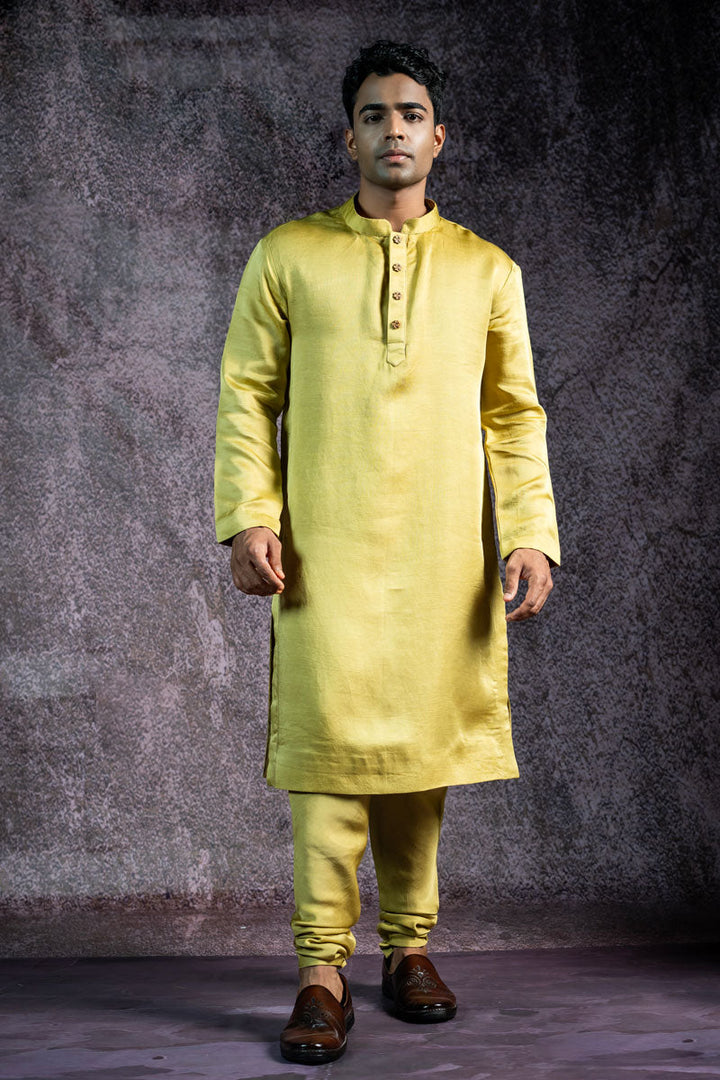 PISTA METALLIC SET OF 3 ( KURTA + CHURIDAR + JACKET ) | SHOBITAM