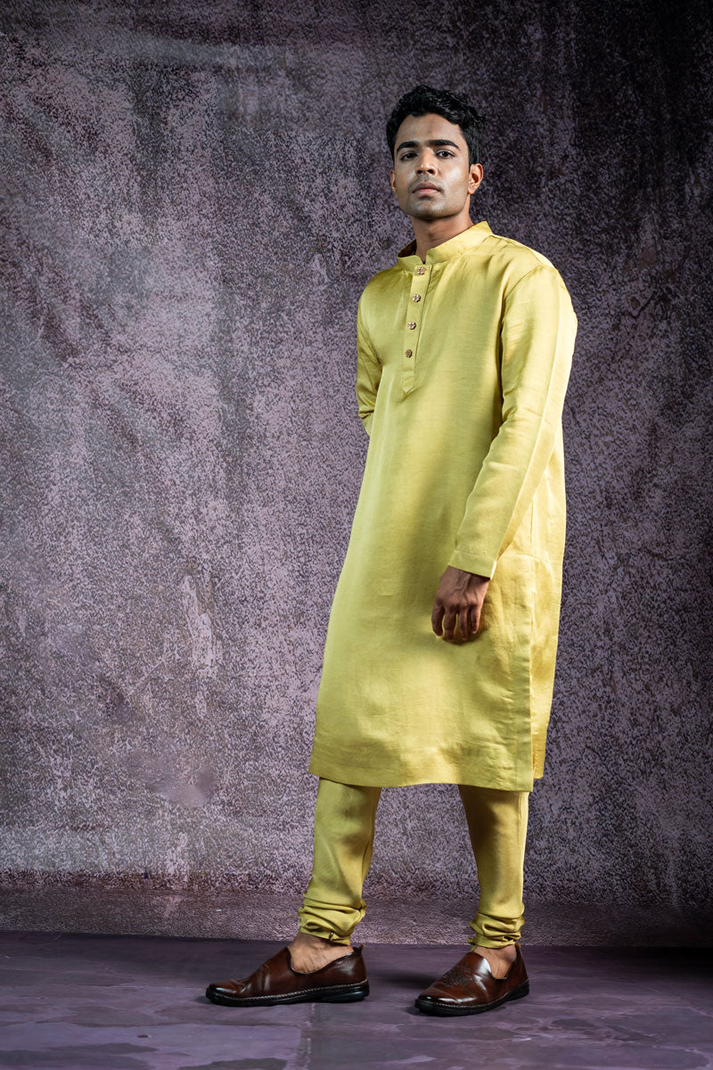 PISTA METALLIC SET OF 3 ( KURTA + CHURIDAR + JACKET ) | SHOBITAM