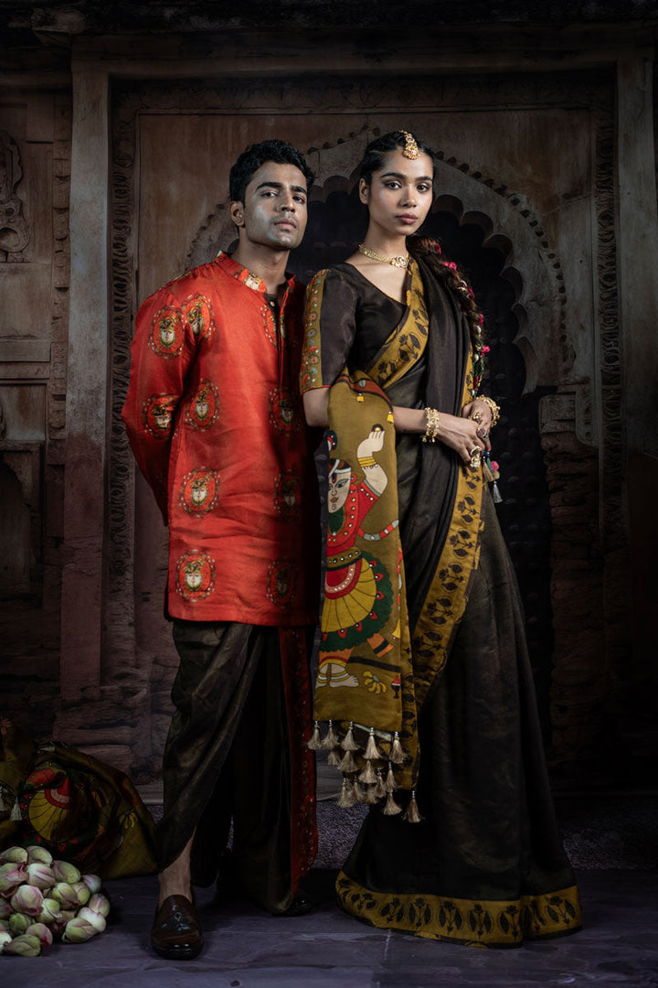 SHRINATHJI ARPAN SET OF 2 ( KURTA + DHOTI ) | SHOBITAM