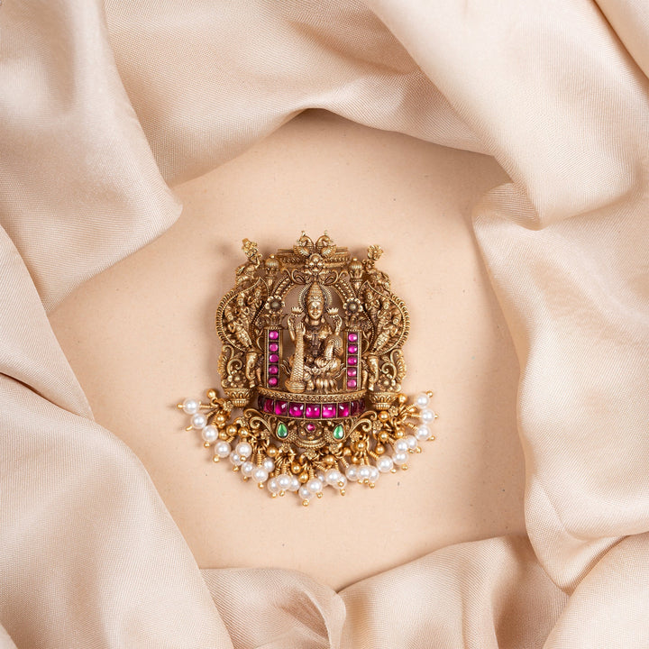 Pure 92.5 Silver, Gold Plated Gopal with Kamadhenu Pendant