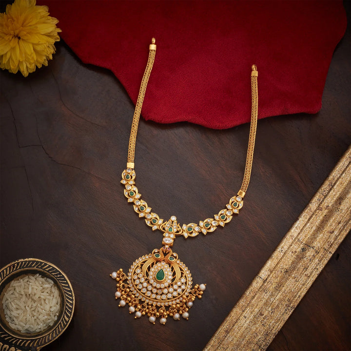 Pure 92.5 Silver, Gold Plated Kamalarasa Necklace