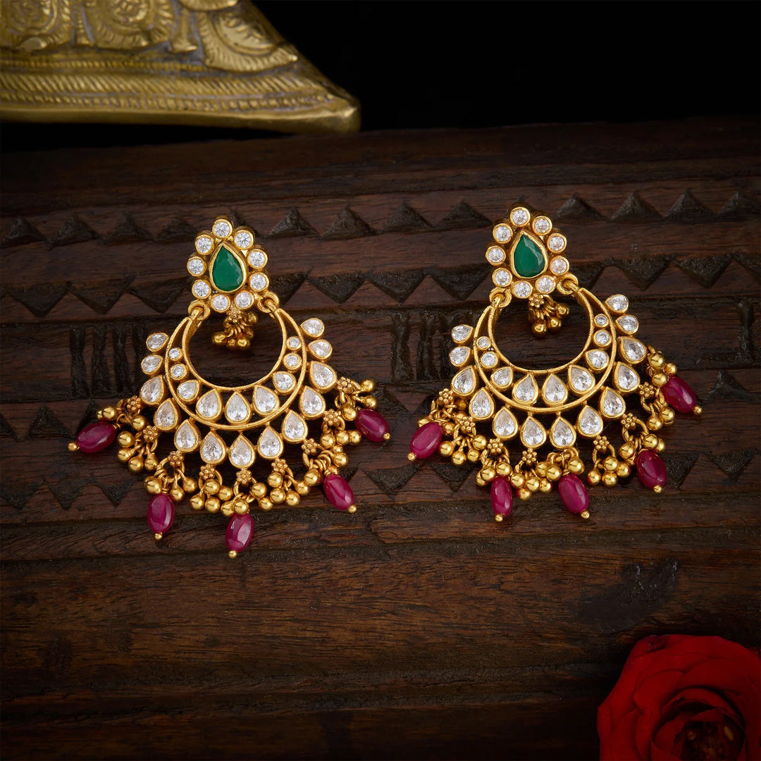 Pure 92.5 Silver, Gold Plated Chanvika Chandbali