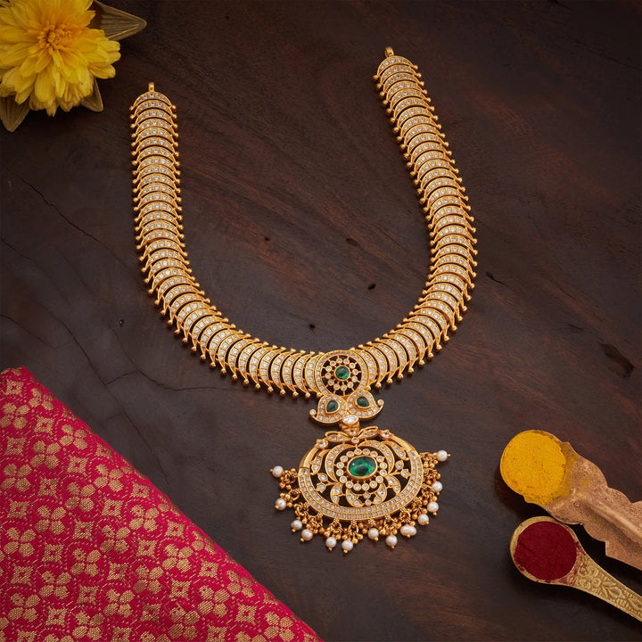 Pure 92.5 Silver, Gold Plated Kairipushpa Necklace