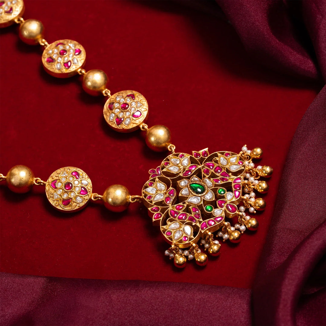 Stunning 92.5 Silver, Gold Plated Kundalini Flip Necklace