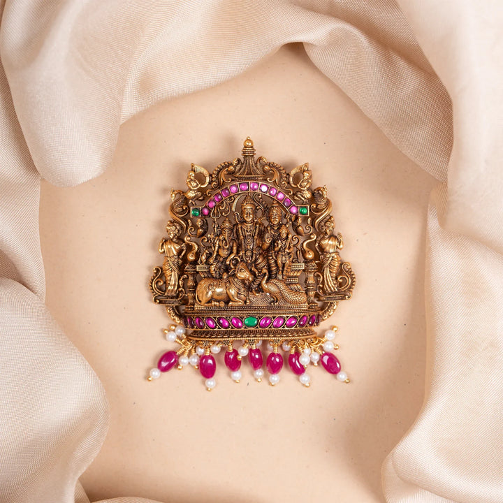 Pure 92.5 Silver, Gold Plated Neelkanth Vibes Pendant