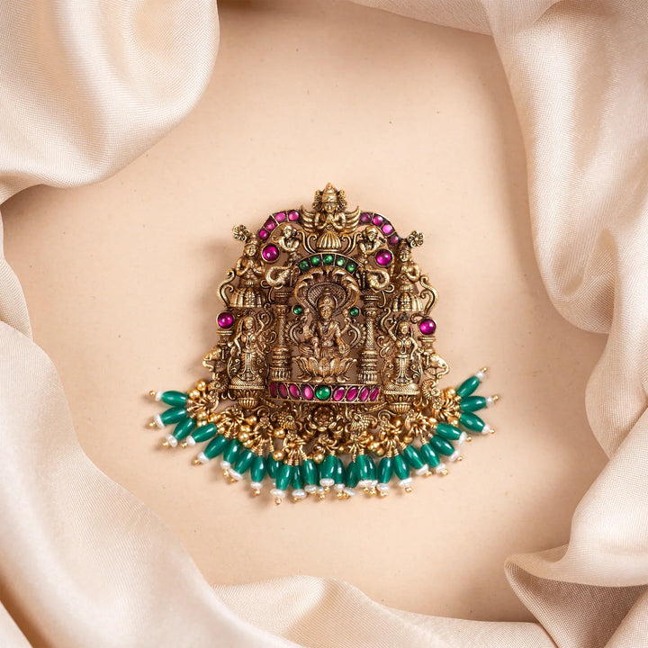Pure 92.5 Silver, Gold Plated Nagadevi Grace Pendant
