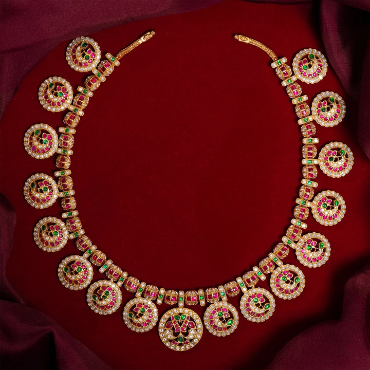 Stunning 92.5 Silver, Gold Plated Taruja Kiran Long Necklace