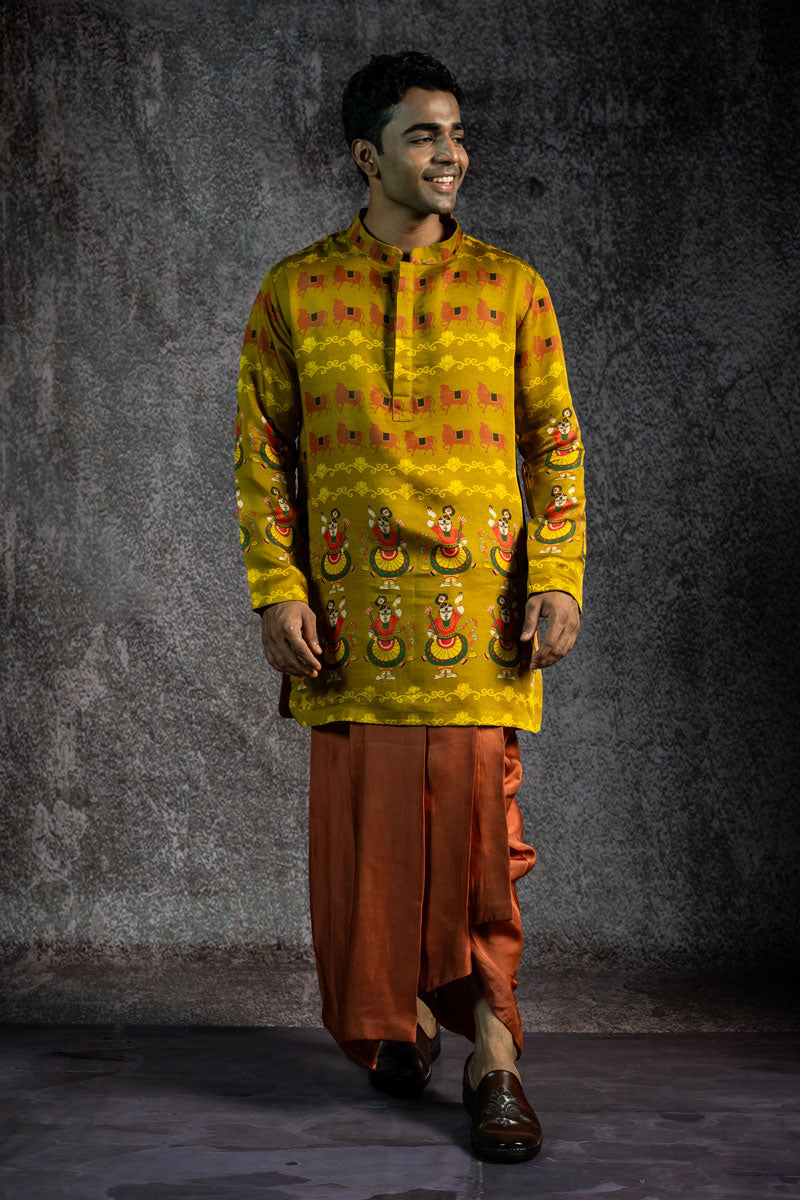 SHRINATHJI DARBAR SET OF 2 ( KURTA + DHOTI ) | SHOBITAM
