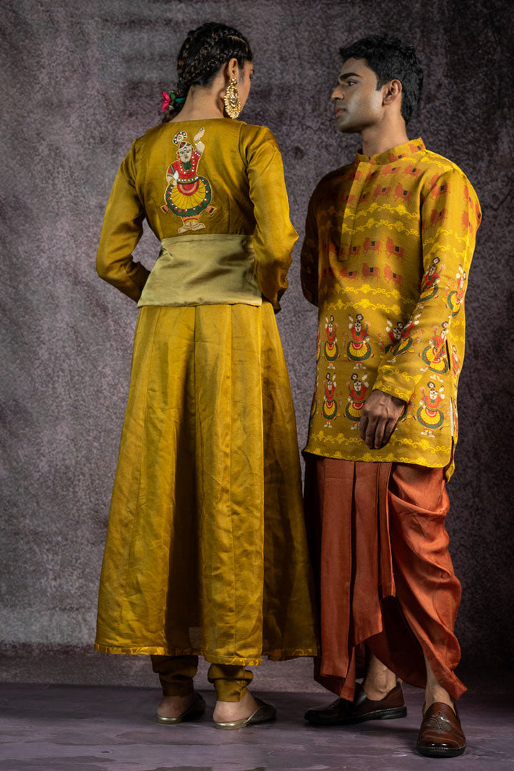 SHRINATHJI DARBAR SET OF 2 ( KURTA + DHOTI ) | SHOBITAM
