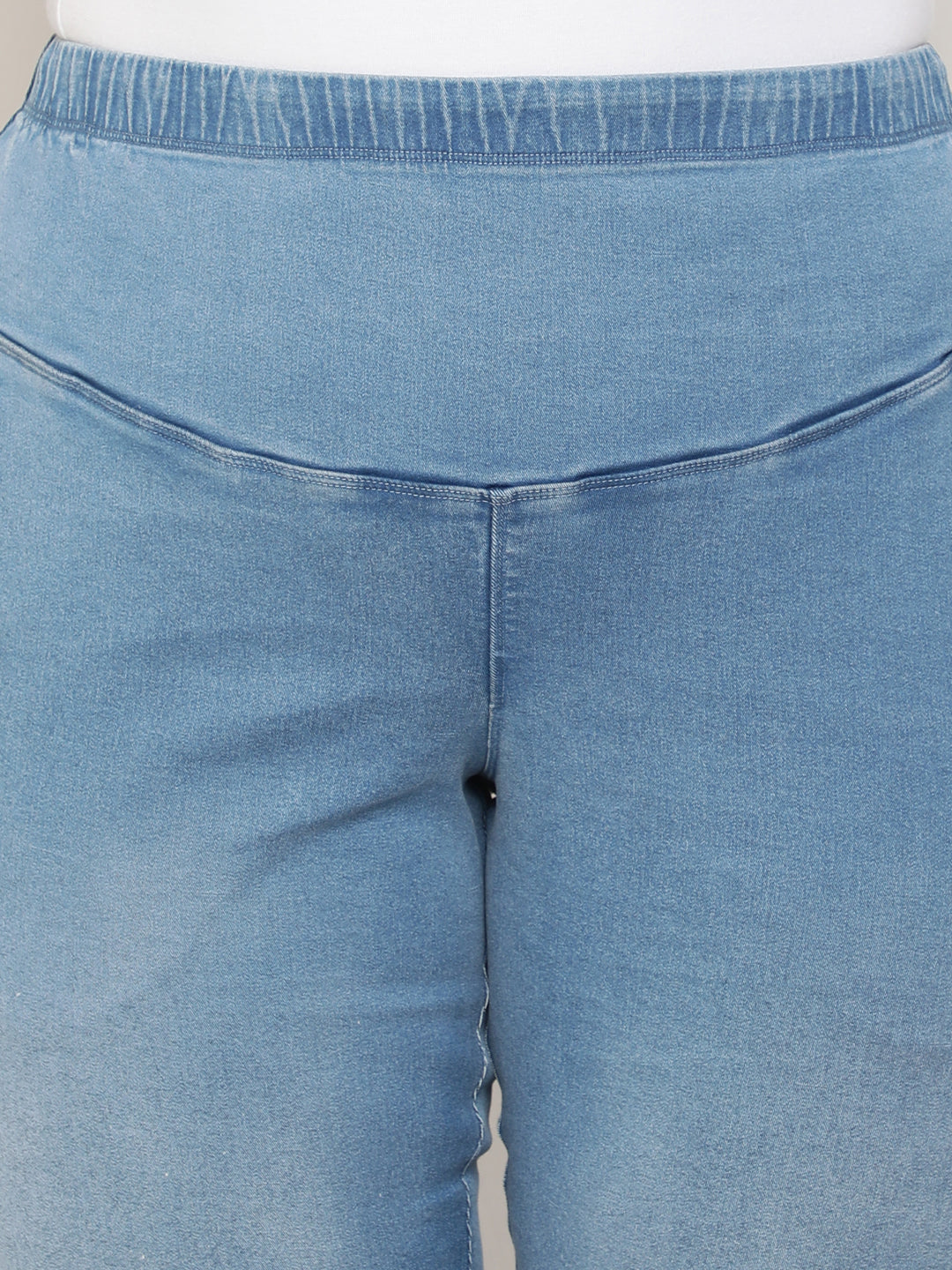 Blue Light Fade Flare Tummy Shaping Above the Ankle Pants | Made to Order