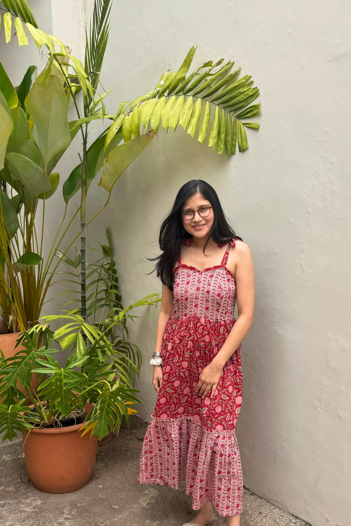 Scarlet Tie Up Dress | SHOBITAM