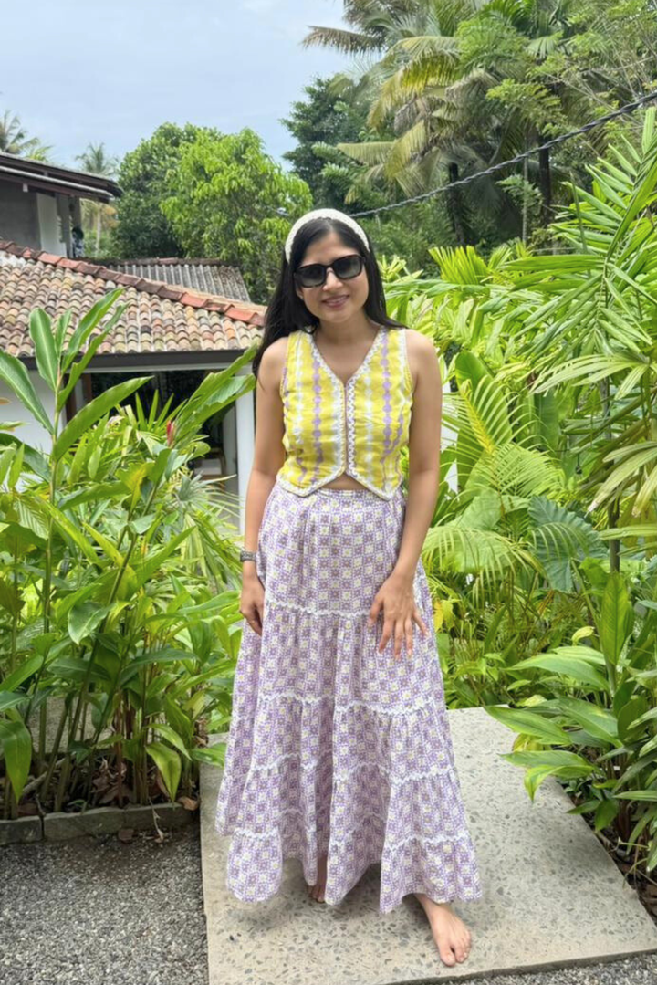 Lemon Skirt Set | SHOBITAM