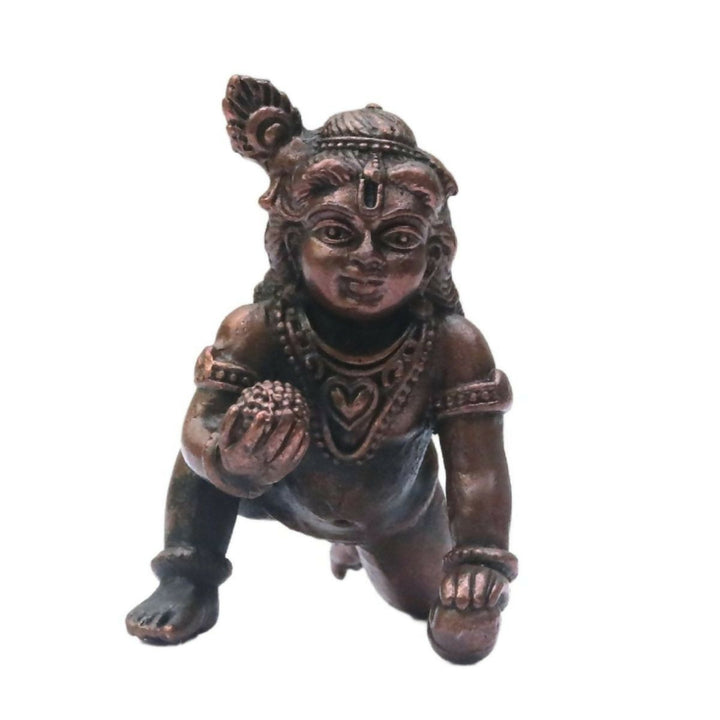 COPPER CRAWLING KRISHNA IDOL | SHOBITAM