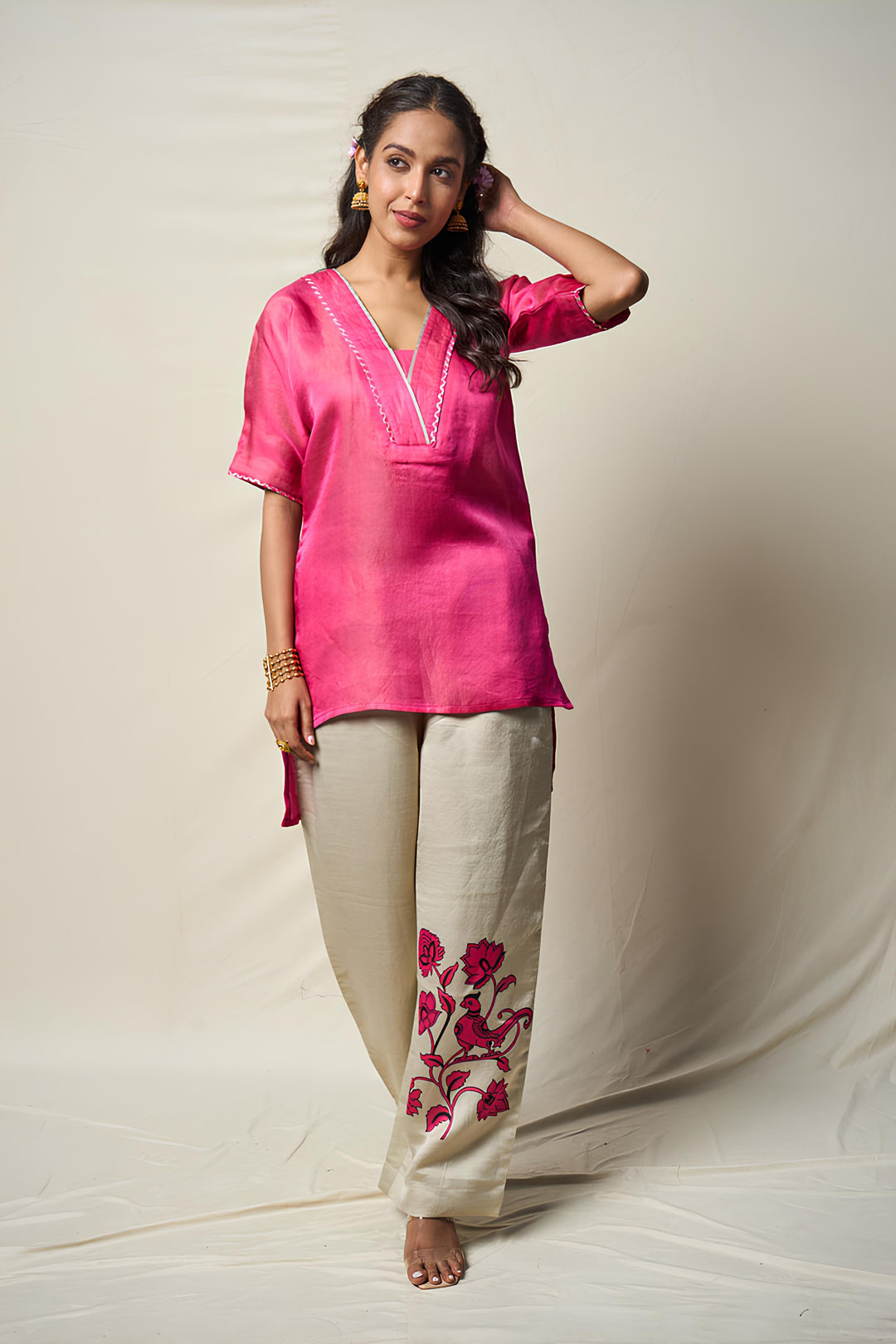 VANA PAKSI KURTA + PANT ( SET OF 2 ) | SHOBITAM