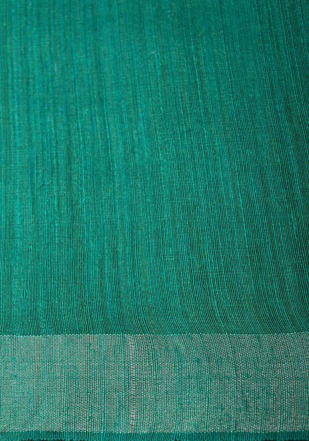 Sea Green Matka Muslin Saree with Coin Interwevae | SILK MARK CERTIFIED