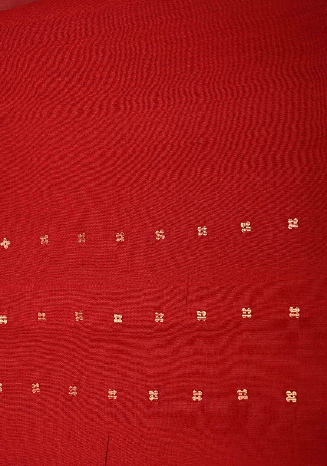 Red Matka Muslin Silk Saree with Pocket Sequins and Minimal Zari Border | SILK MARK CERTIFIED
