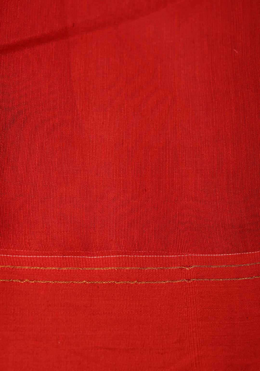Deep Red Meenakari Design on Muslin Silk Saree with Resham Jamdani Weaving | SILK MARK CERTIFIED