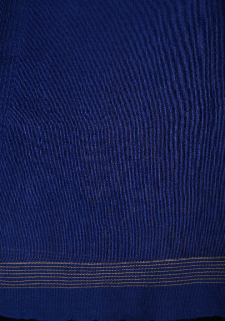 Royal Blue Meenakari Design on Silk Muslin Saree with Resham Jamdani Weaving  | SILK MARK CERTIFIED