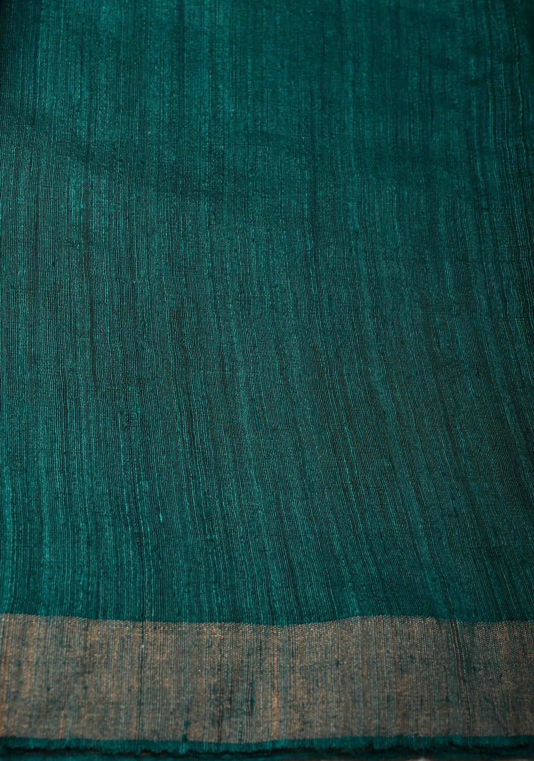 Peacock Blue Matka Muslin Silk with Coin Interweave  | SILK MARK CERTIFIED