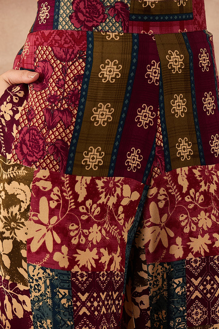 Multi Viscose Rayon Printed Straight Coord Sets | SHOBITAM