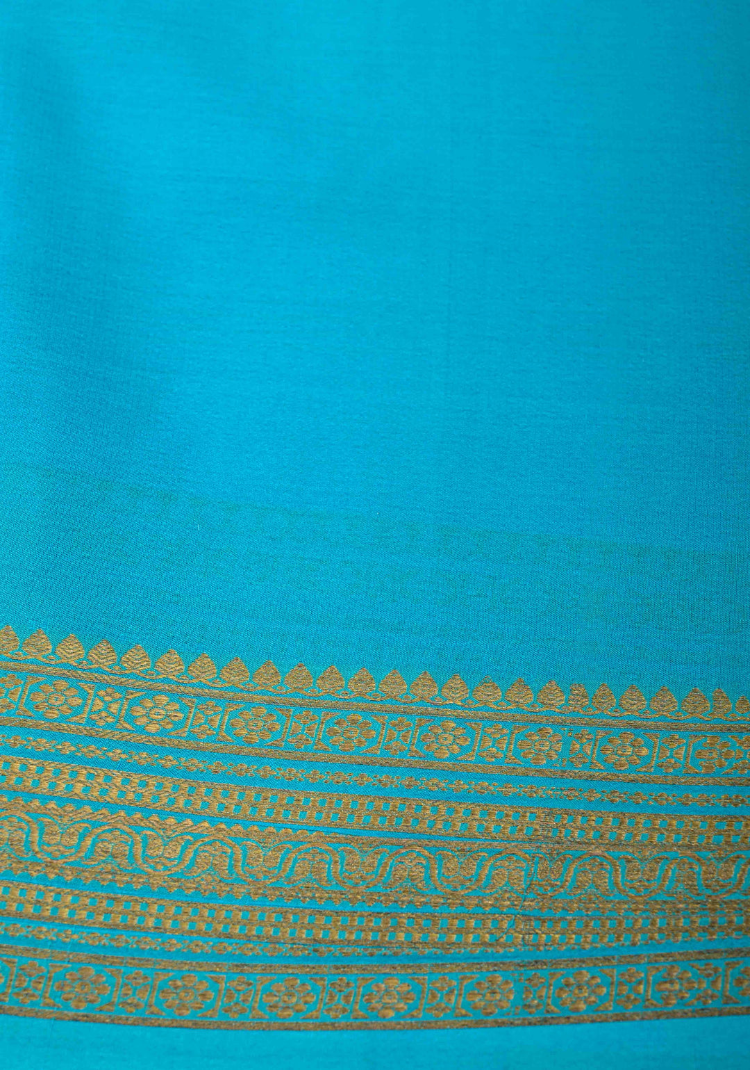 Ombre Blue Shades Mysore Silk Saree with Zari Stripes and Zari Border | SILK MARK CERTIFIED