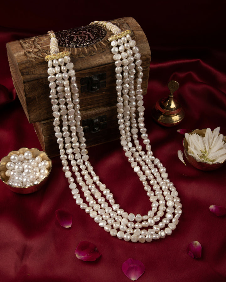 Chandrika 4-Layer Pearl Mala | SHOBITAM