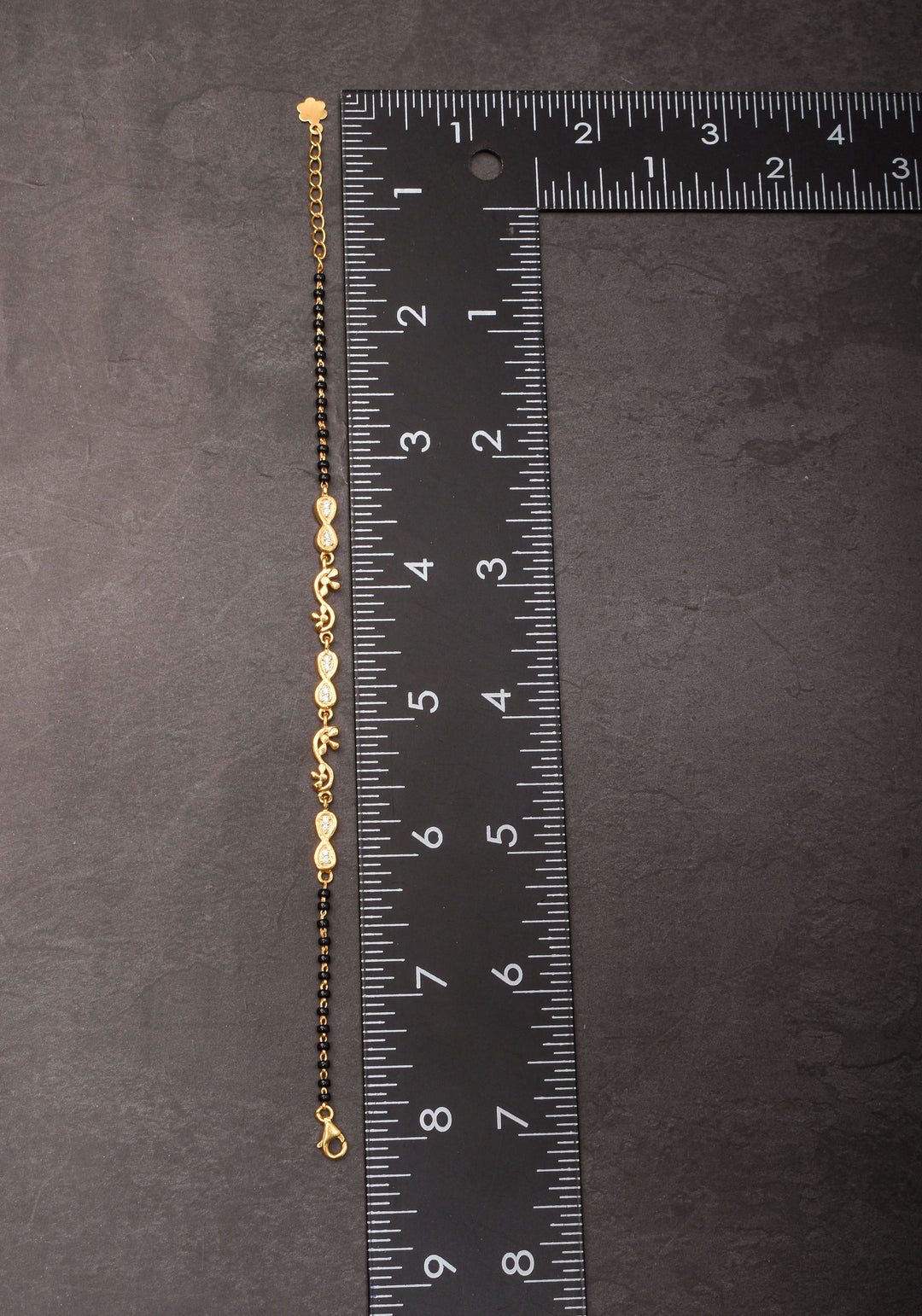 925 Silver Mangalsutra Bracelet with Infinite Love center units I Shobitam Jewelry