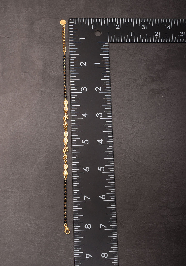 925 Silver Mangalsutra Bracelet with Infinite Love center units I Shobitam Jewelry