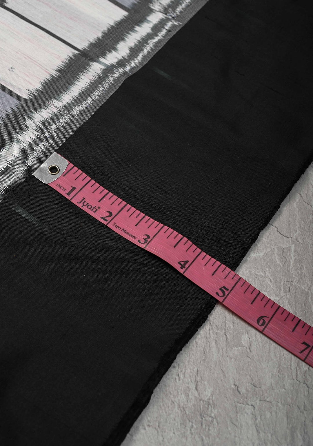 White Pochampally Ikkat Pure Silk Saree with Geometric Pattern and Contrast Border  | SILK MARK CERTIFIED