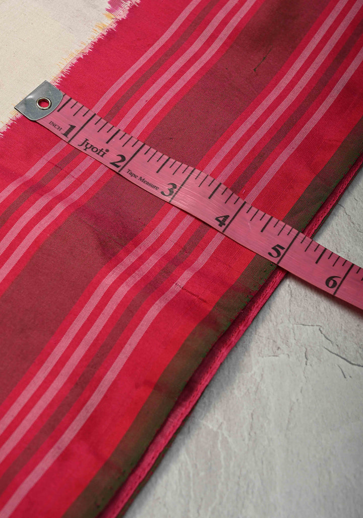 Off White Pochampally  Pure Silk Saree with Ikkat Tree motifs Contrast Border | SILK MARK CERTIFIED