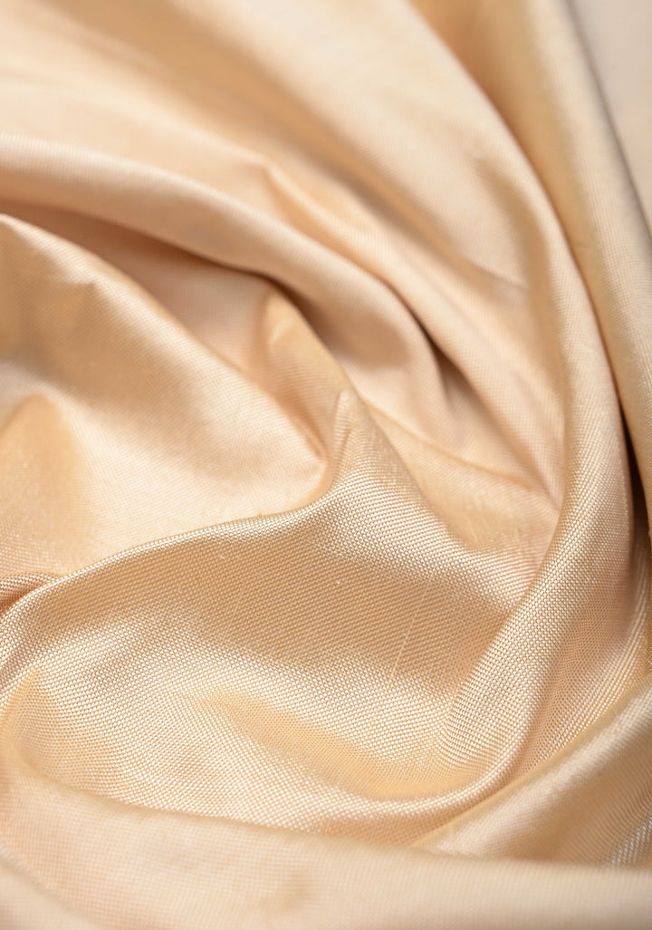 Off White Pochampally Ikkat Pure Silk Saree with Contrast Mustard Border | SILK MARK CERTIFIED