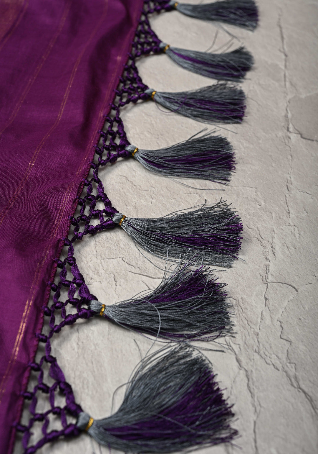 Gray Pochampally Ikkat Pure Silk Saree with Buttas and Zari Border  | SILK MARK CERTIFIED