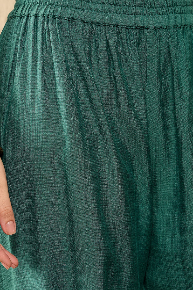 Teal Viscose Rayon Solid Embroidered Straight Salwar Kurta Set  | SHOBITAM