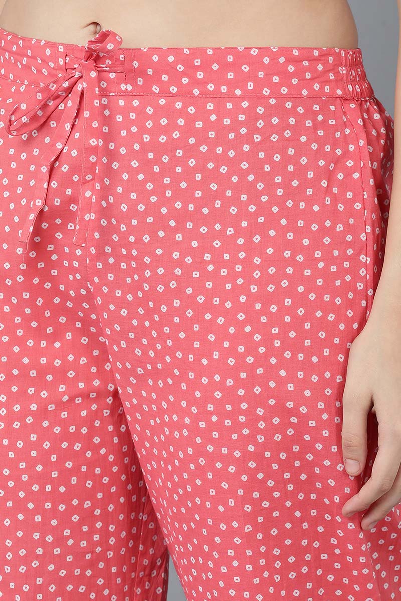 Peach Rayon Blend Kurta Trousers With Dupatta | SHOBITAM