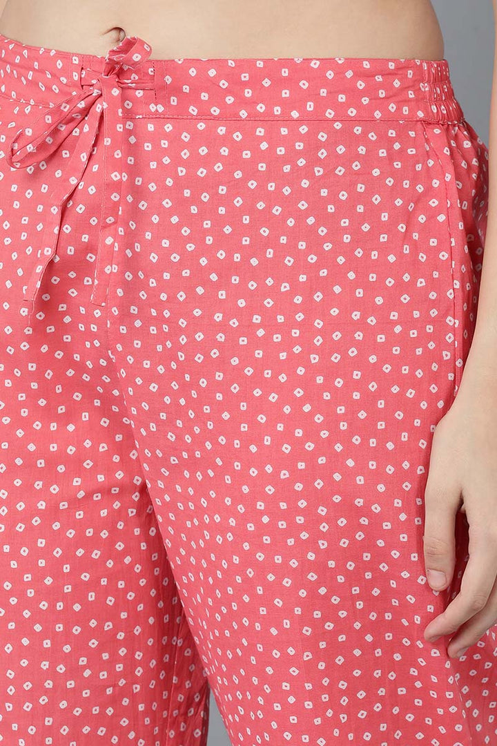 Peach Rayon Blend Kurta Trousers With Dupatta | SHOBITAM