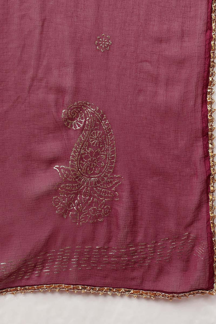 Burgundy Silk Blend Anarkali Suit Set   | SHOBITAM