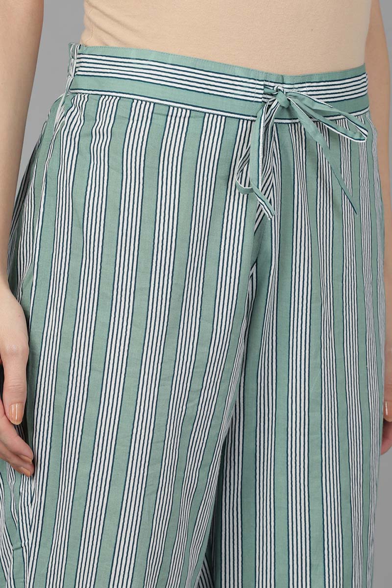 Green Pure Cotton Suit Set  | SHOBITAM