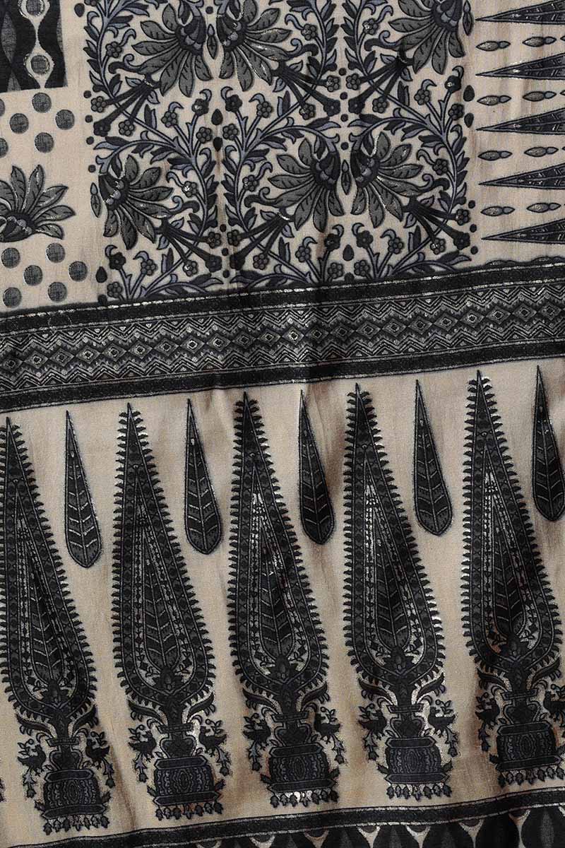 Black Silk Blend Straight Kurta Pant With Dupatta | SHOBITAM