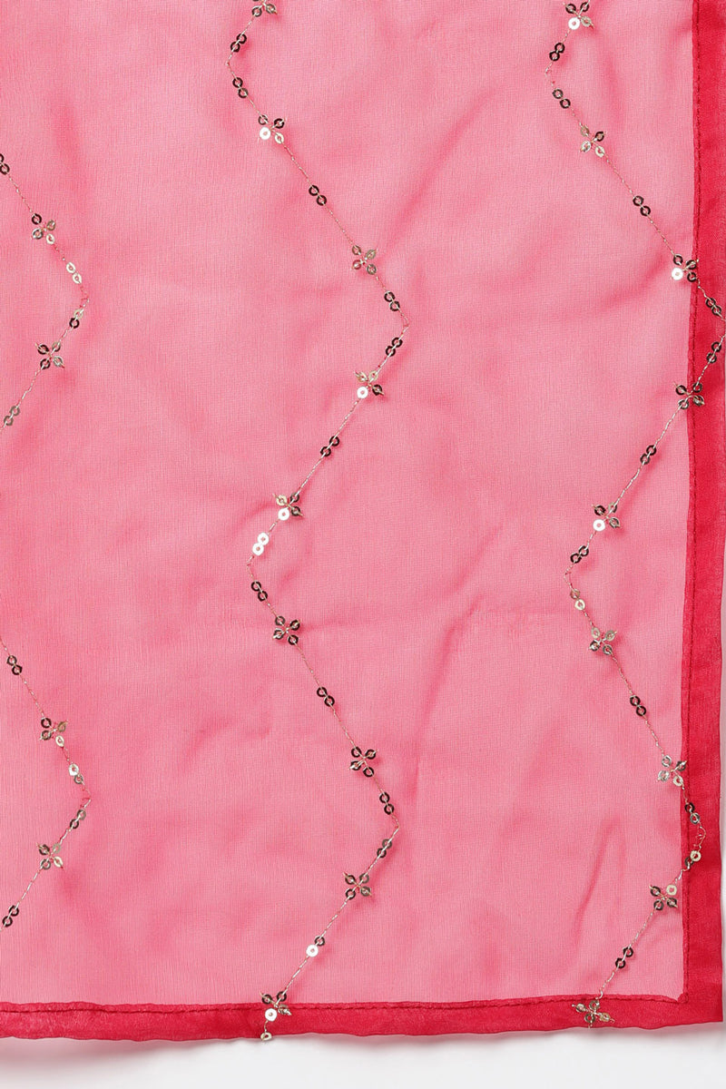 Pink Viscose Rayon Embroidered Leheriya Printed Kurta Pant With Dupatta  | SHOBITAM